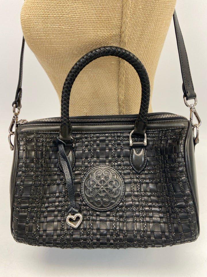 Brighton Black Woven Crossbody