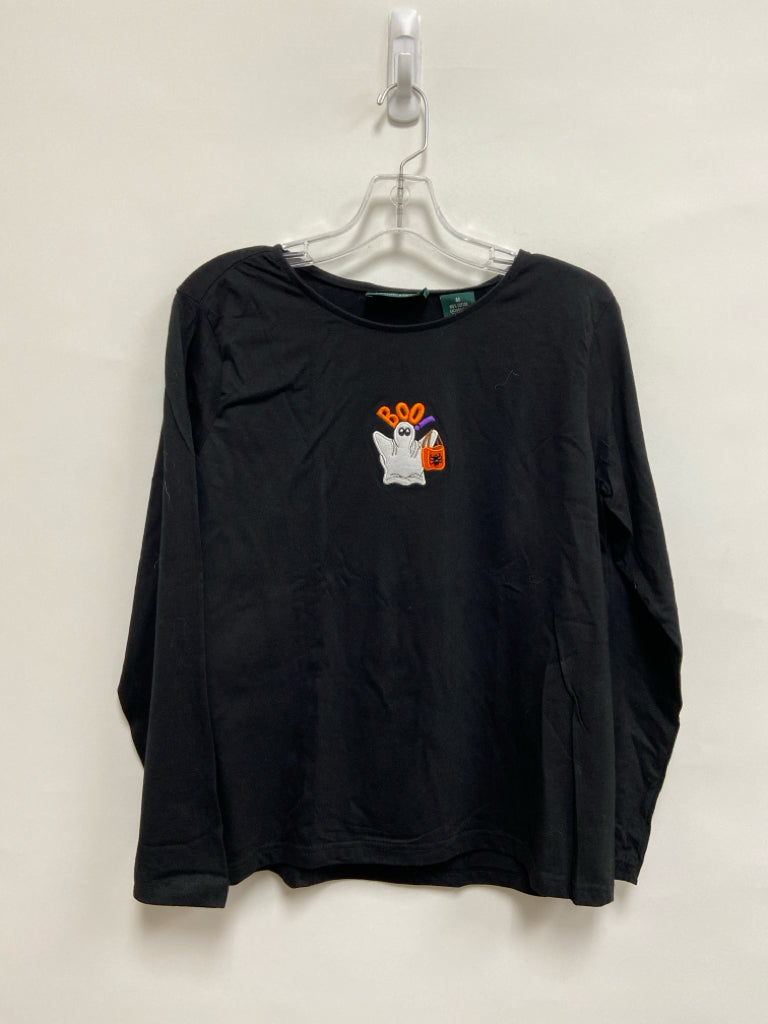 NWT Lemon Grass Size M Black Halloween Ladies Top