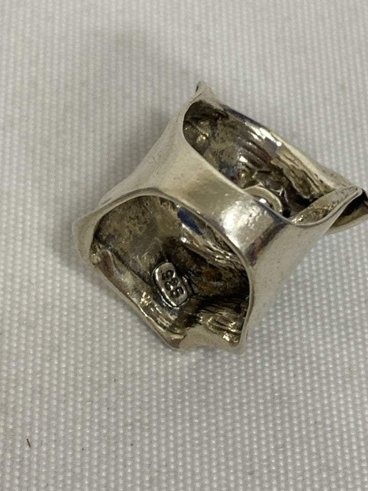Silver Clear Jeweled Ring