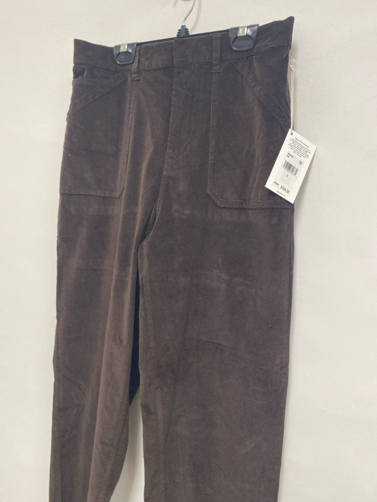 NWT Splendid Size S Espresso Cropped Velour Ladies Pants