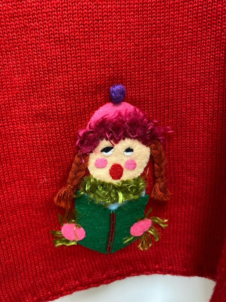 Michael Simon Size M Red Green/Multi Ladies Sweater