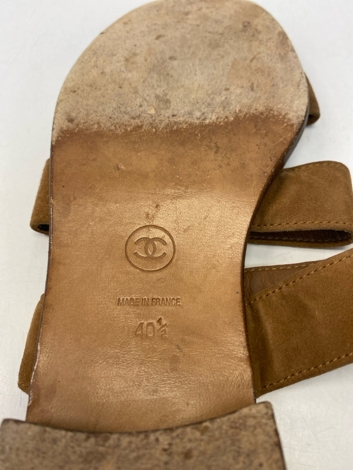 Chanel  Size 40.5 Brown Sandals