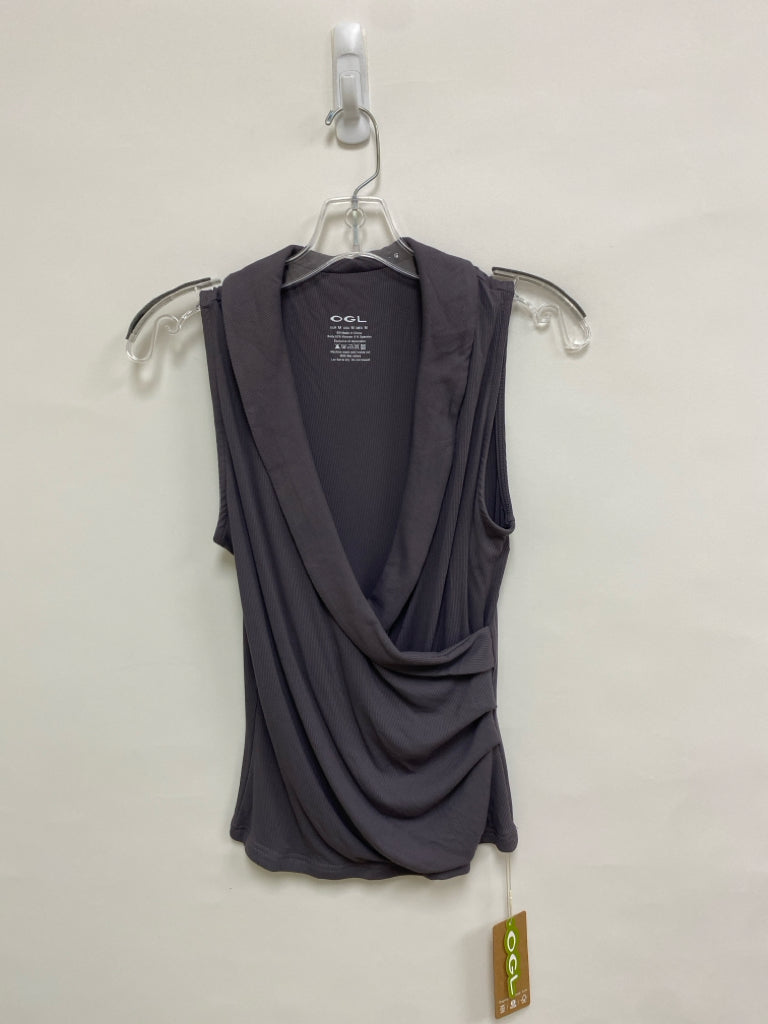 NWT Size M Dark Gray Ribbed Sleeveless Ladies Top
