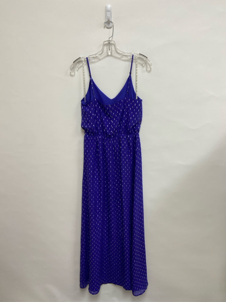 LILLY PULITZER Size M Royal Blue Silver Lines Maxi Ladies Dress