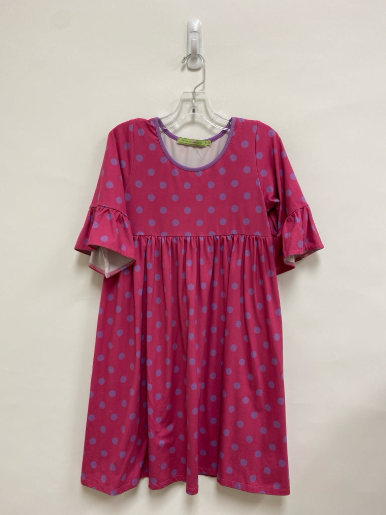 Millie Loves Lily SIZE 12 Magenta Lavender Polka Dot Girl&