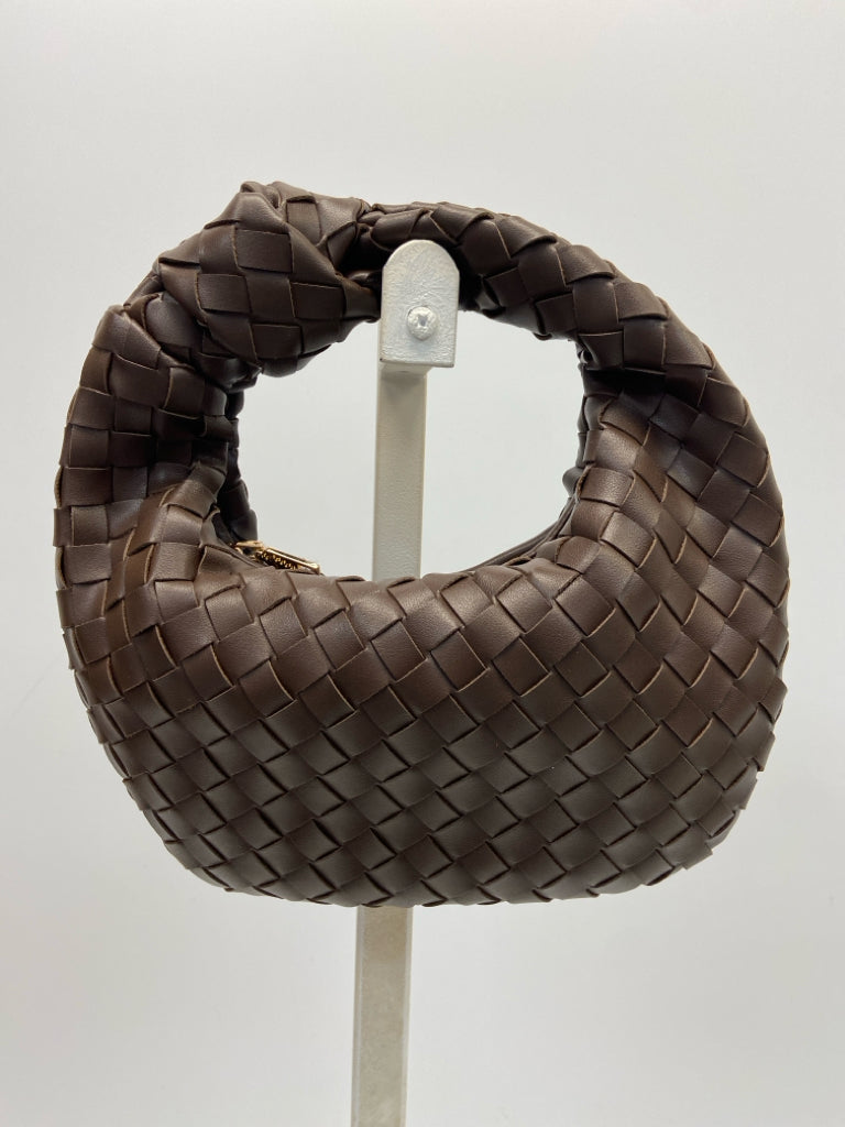 Brown Woven Handbag