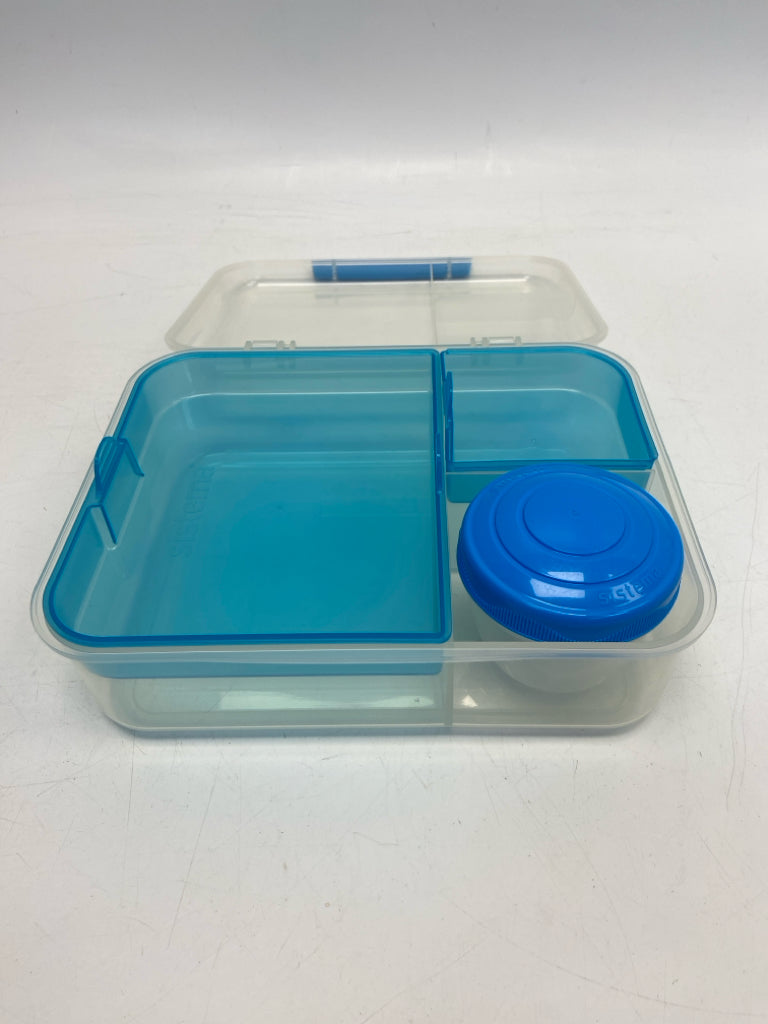 Frosted Blue Plastic Storage Container