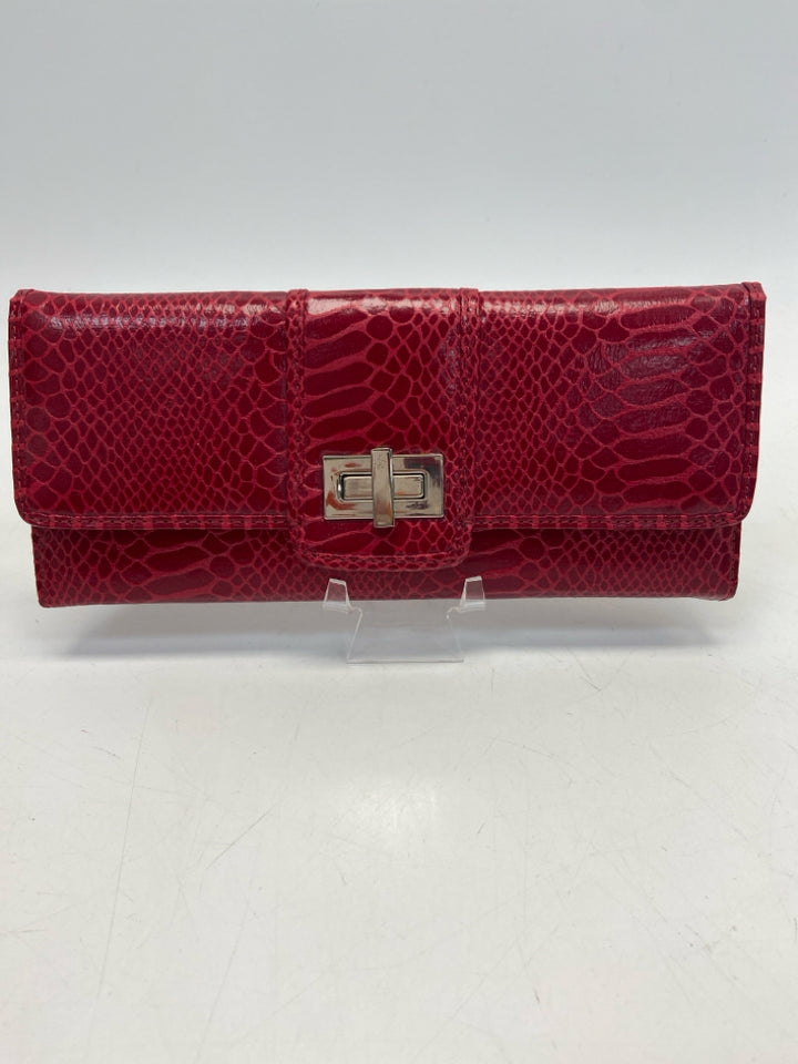 NWT Kate Landry Dark Red Embossed Wallet