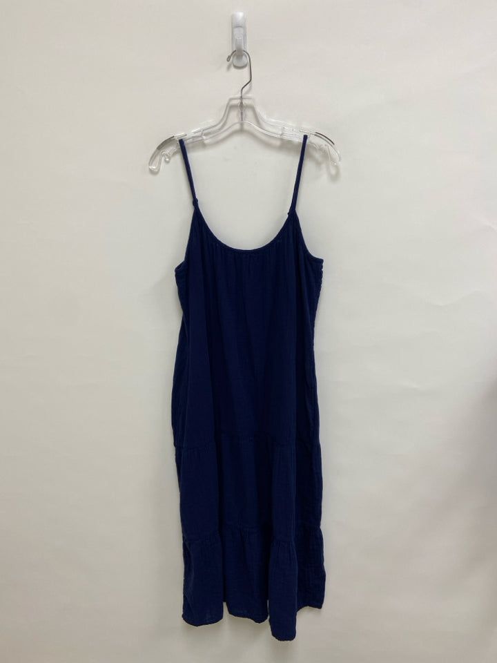 Size L Navy Sleeveless Gauze Ladies Dress