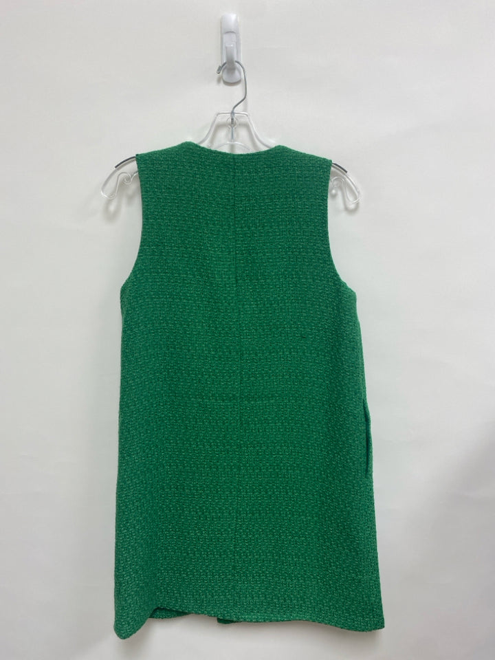 Pomander Place Size S Green Woven Sleeveless Ladies Dress