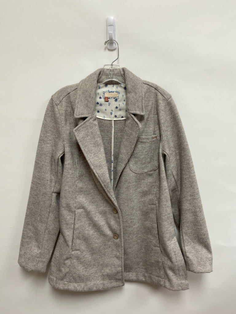Pilcro Size M Beige Cream Stripes Button Up Ladies Jacket