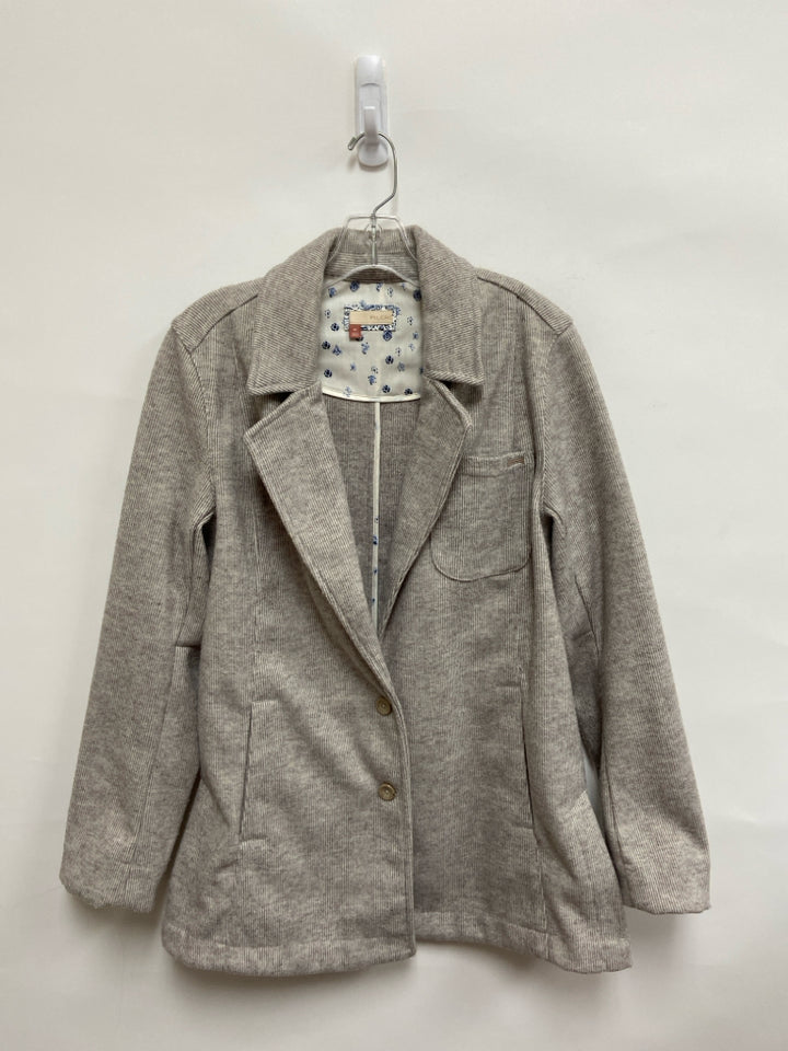 Pilcro Size M Beige Cream Stripes Button Up Ladies Jacket