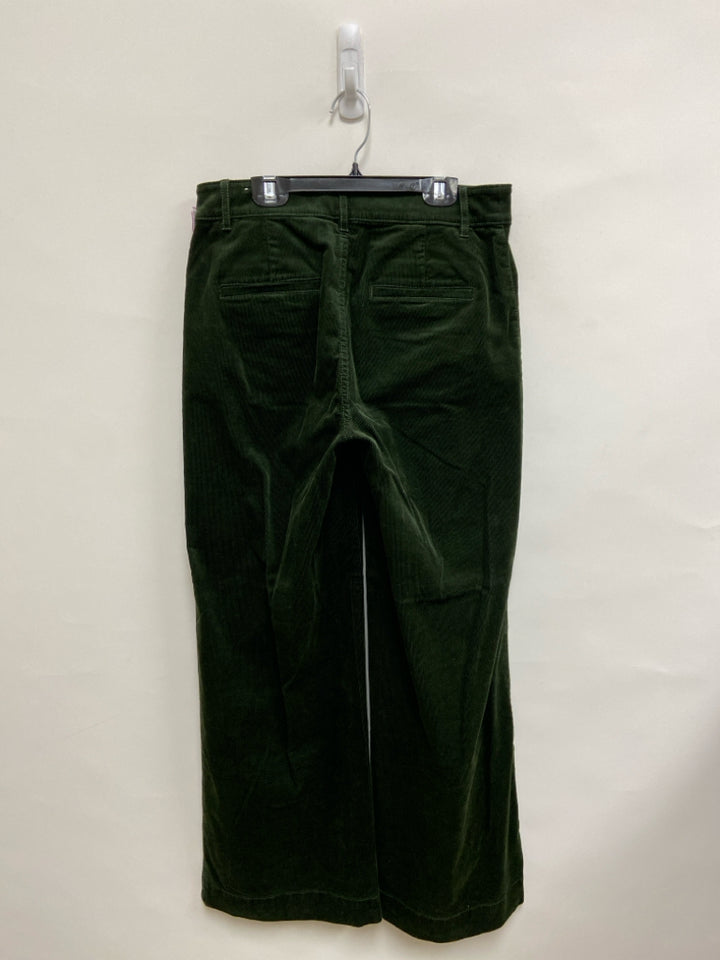 LOFT Size 4 Dark Green Corduroy Ladies Pants
