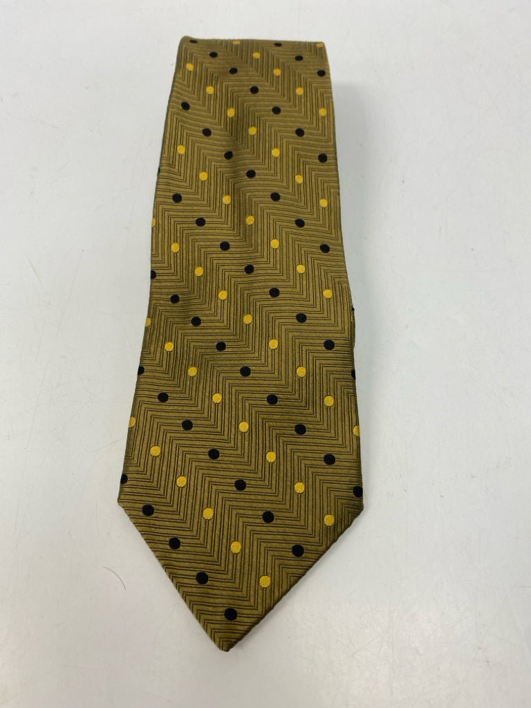 Gold Blue/Yellow Dots Silk Men&