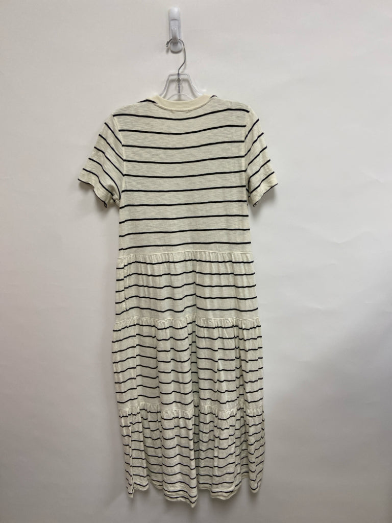 Marine Layer Size M Cream Black Striped Ladies Dress