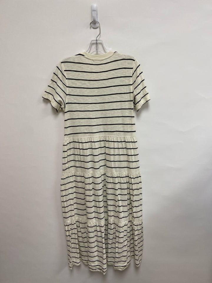 Marine Layer Size M Cream Black Striped Ladies Dress