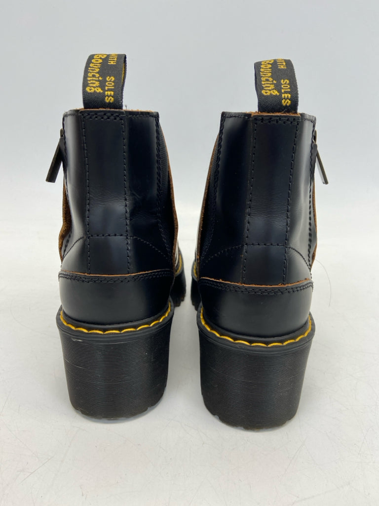 Doc Martens US Shoe Size 6 Black Yellow Stitching Boots