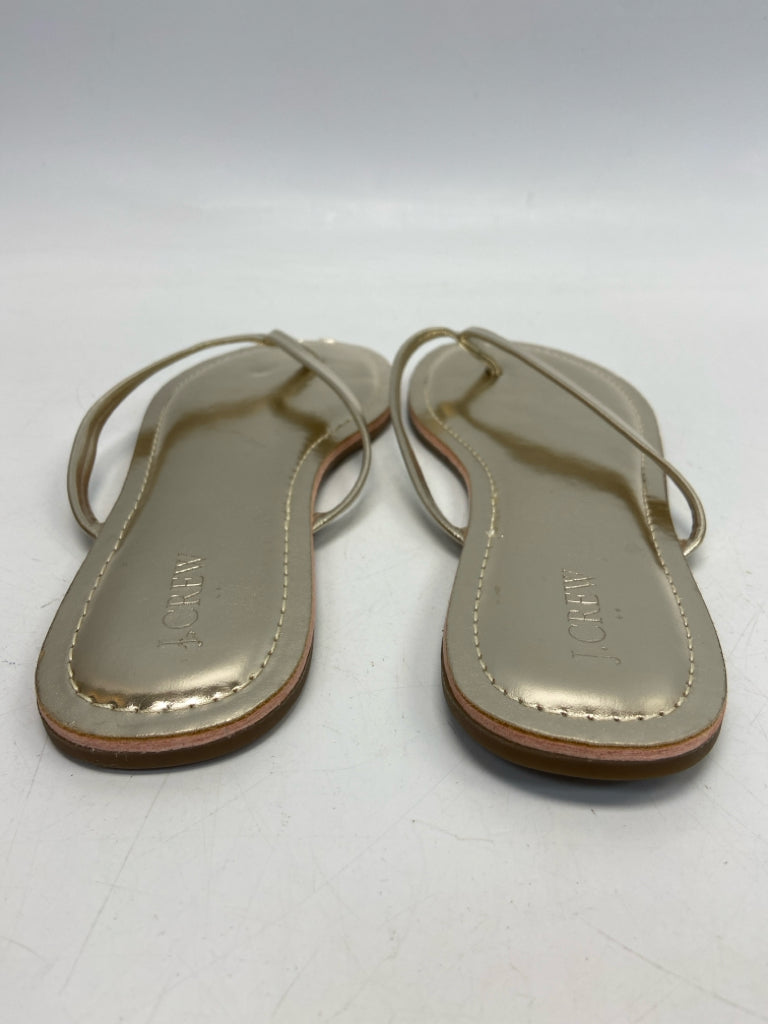 J Crew  Size 10 Gold Metallic Sandals