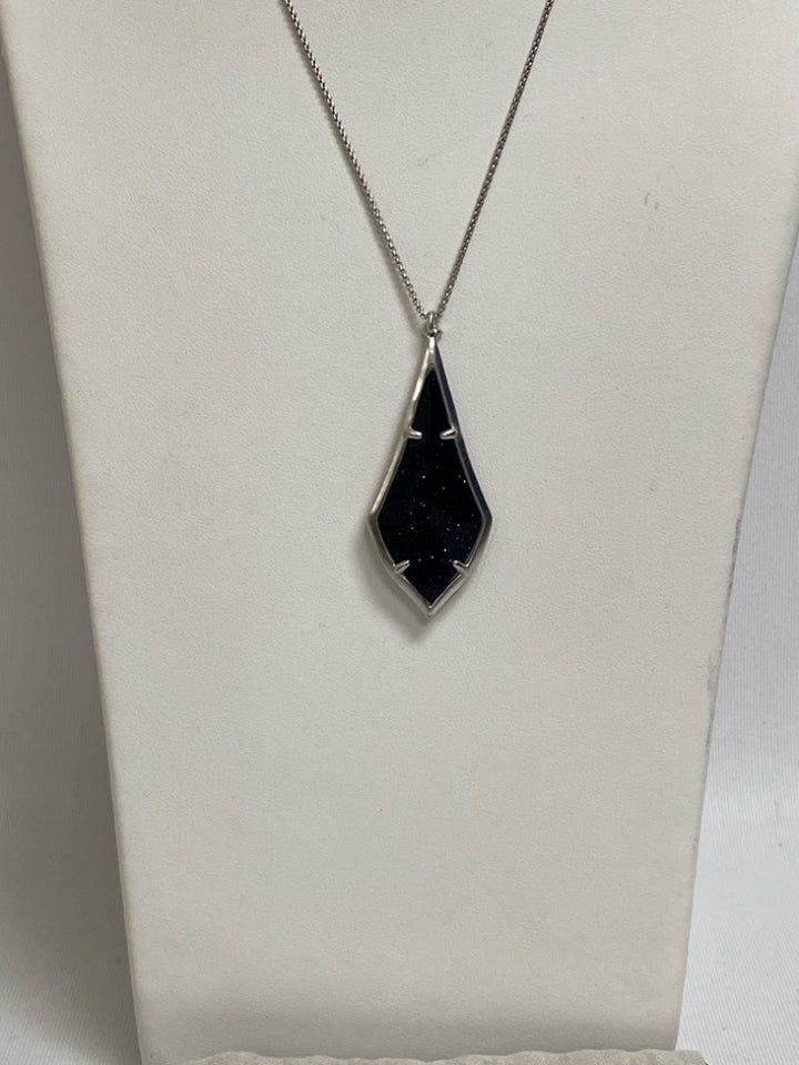 Kendra Scott Silver Color Purple Shapes Necklace
