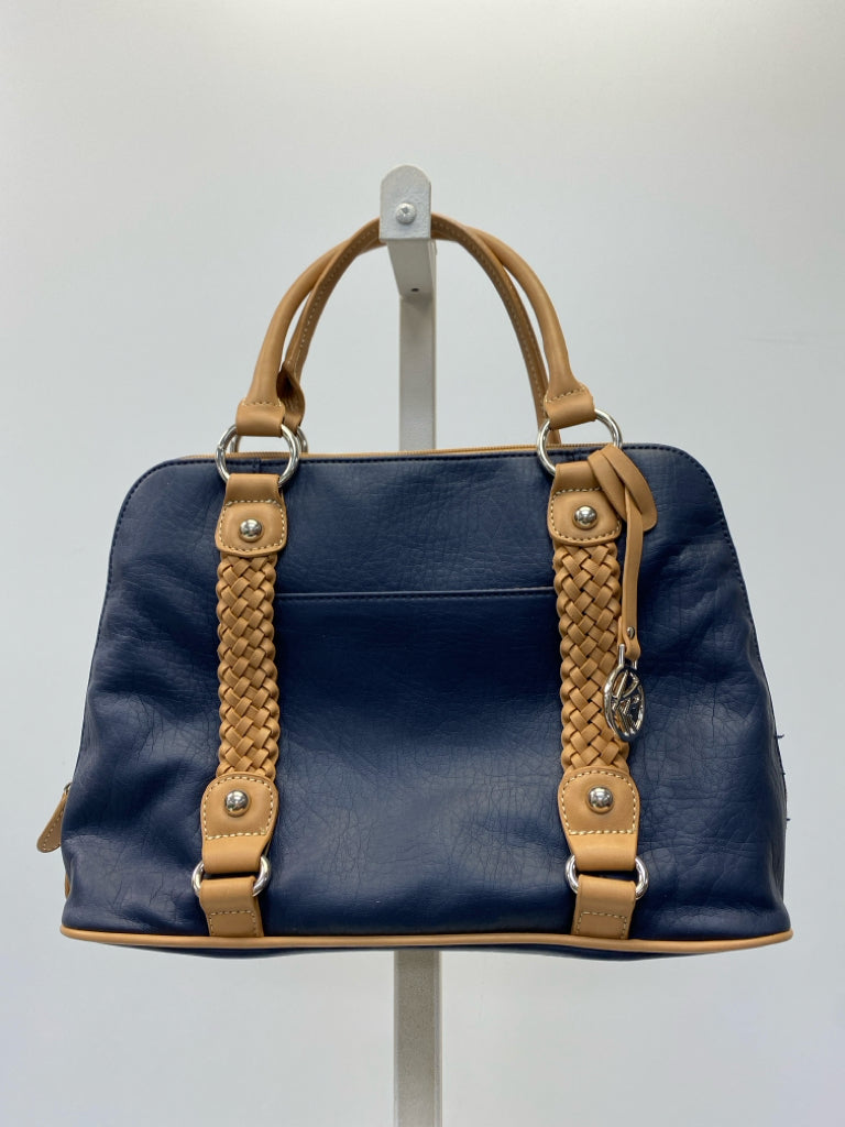 NWT Kim Rogers Navy Brown Handbag