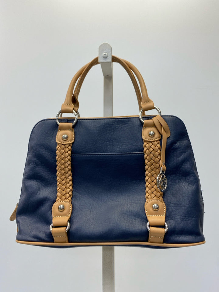 NWT Kim Rogers Navy Brown Handbag
