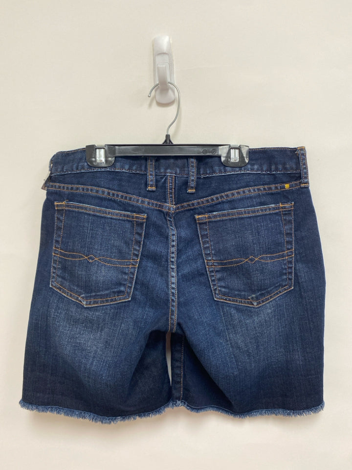 Lucky Brand Size 4 Dark Blue Denim Fringe Ladies Shorts