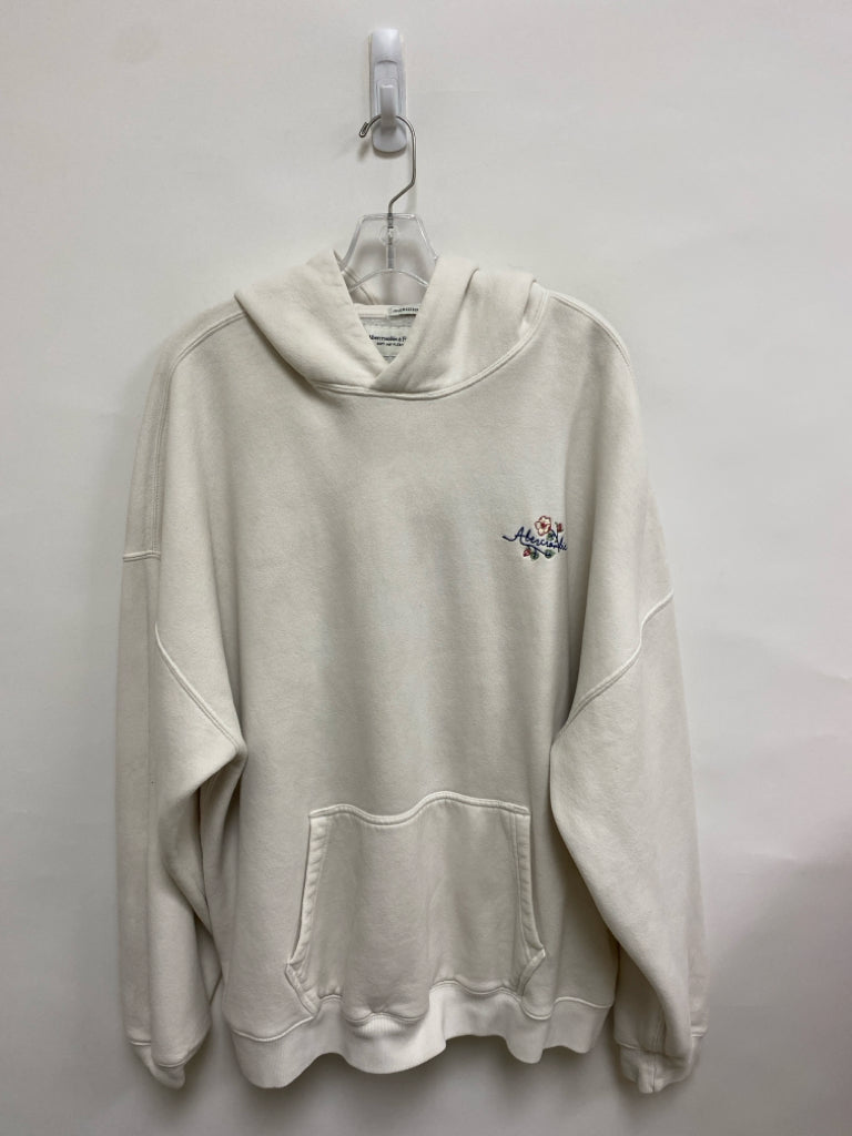 Abercrombie &amp; Fitch  SIZE  XXL White Words Hooded Plus Size Top