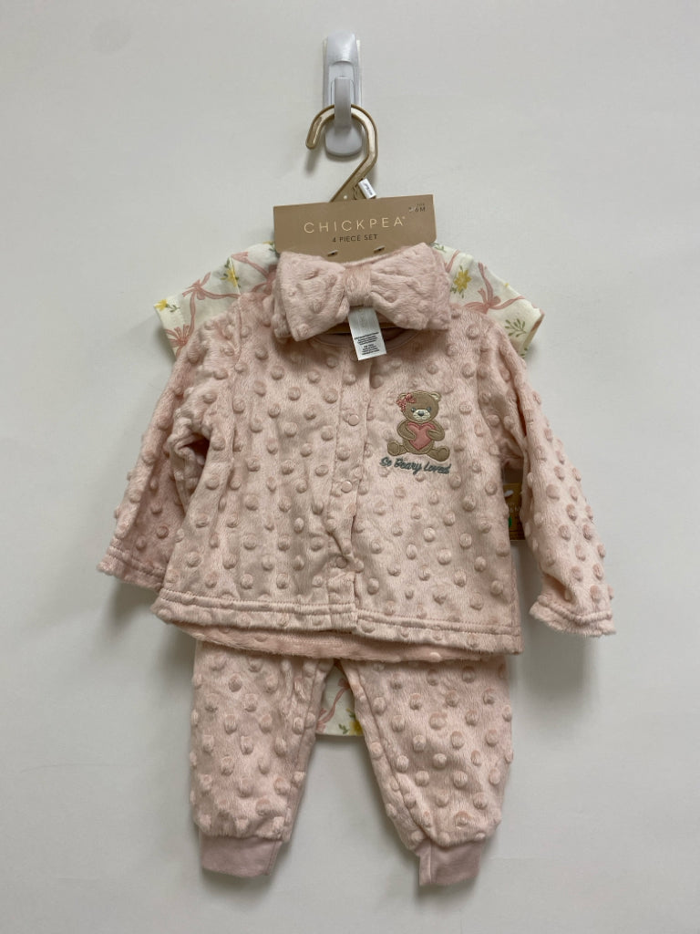 NWT SIZE 3-6M Dusty Pink Embossed Girl&