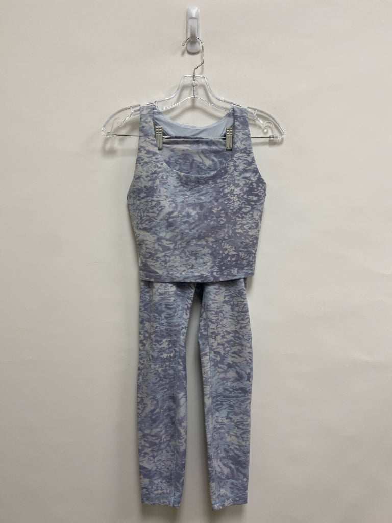 RBX Size S Gray/Blue White Splashes Athletic 2pc