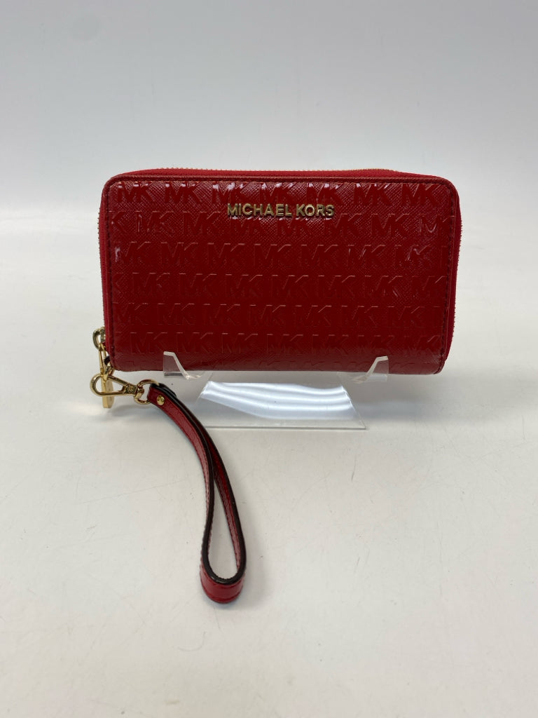 Michael Kors Dark Red Signature Wristlet