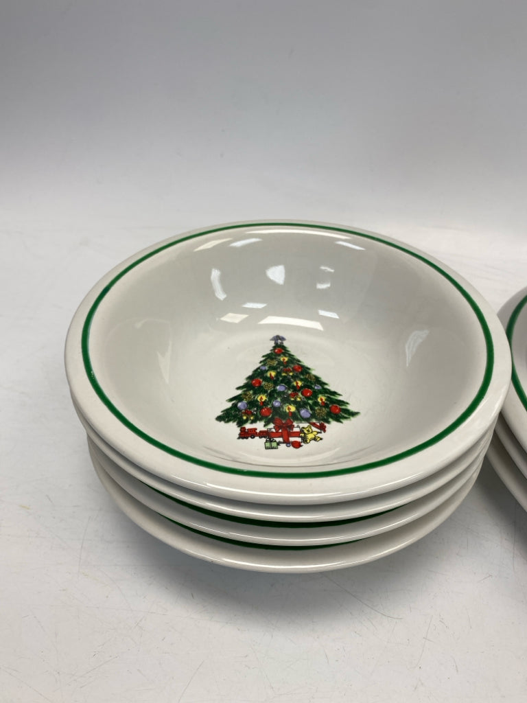 White Green Trees Christmas