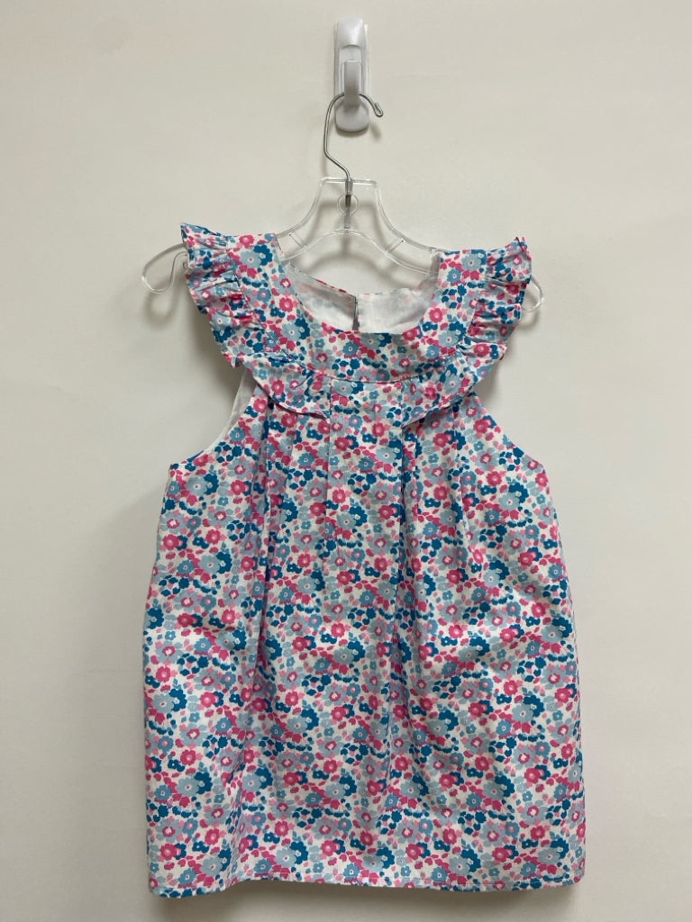 SIZE 14 White Pink/Blue Floral Sleeveless Girl&