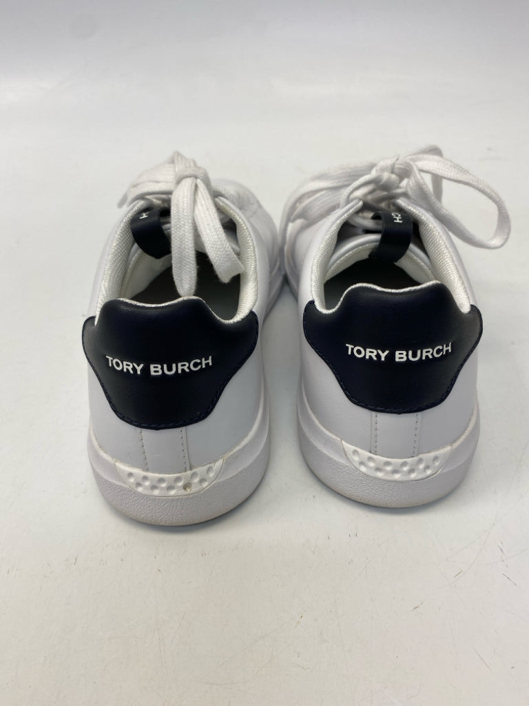 Tory Burch US Size 6.5 White Black Lace-up Sneakers