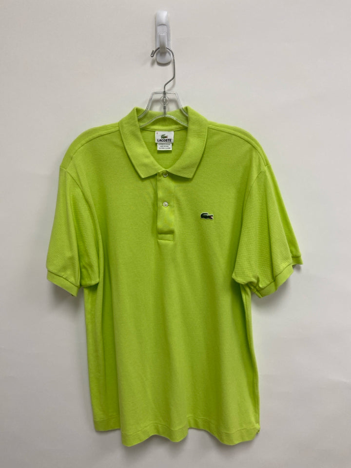 Lacoste Size L Lime Green Polo Men&