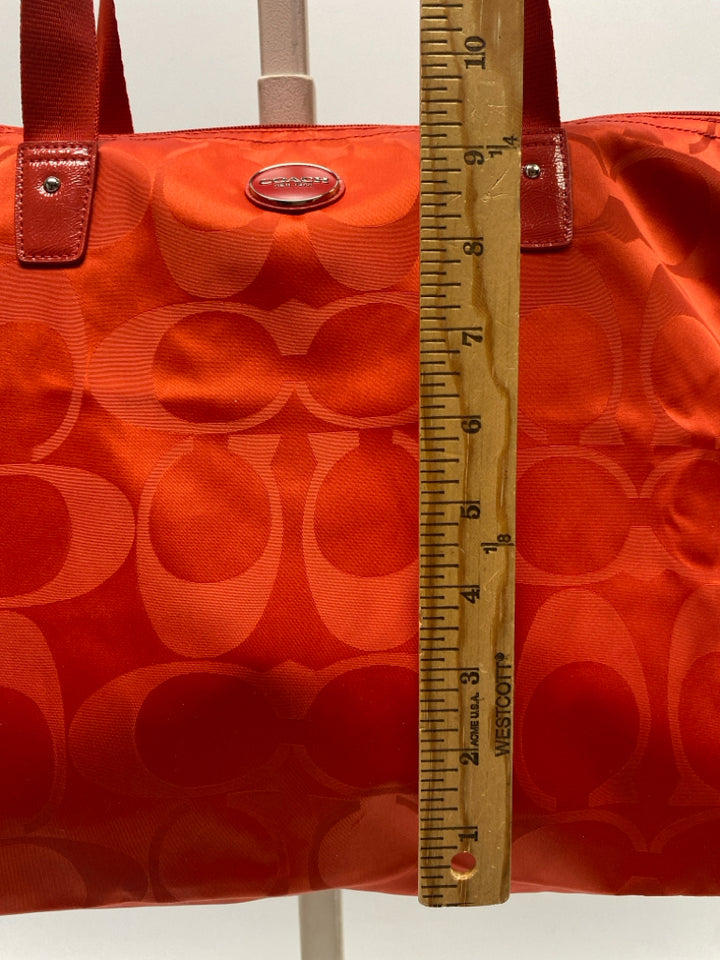Coach Burnt Orange Signature Handbag