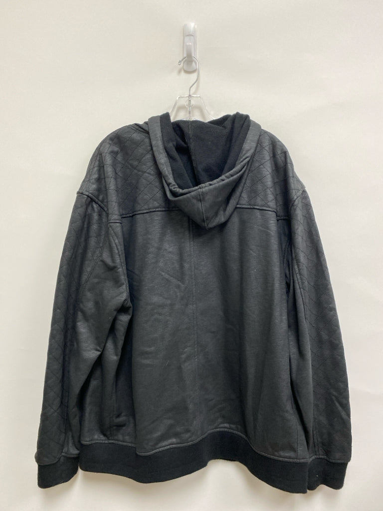 Rock Revival Size 3X Black Texture Zip Down Hooded Men&