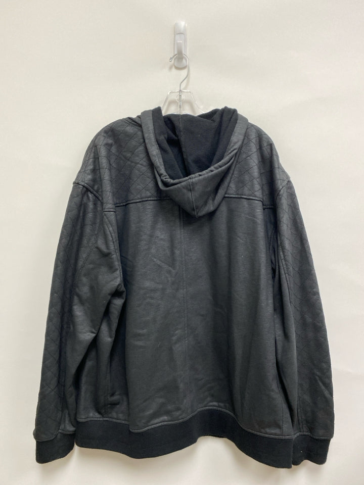 Rock Revival Size 3X Black Texture Zip Down Hooded Men&