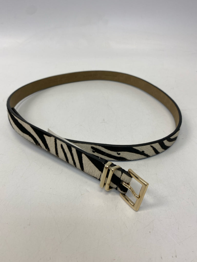 Talbots Cream Dark Brown Animal Print Belt