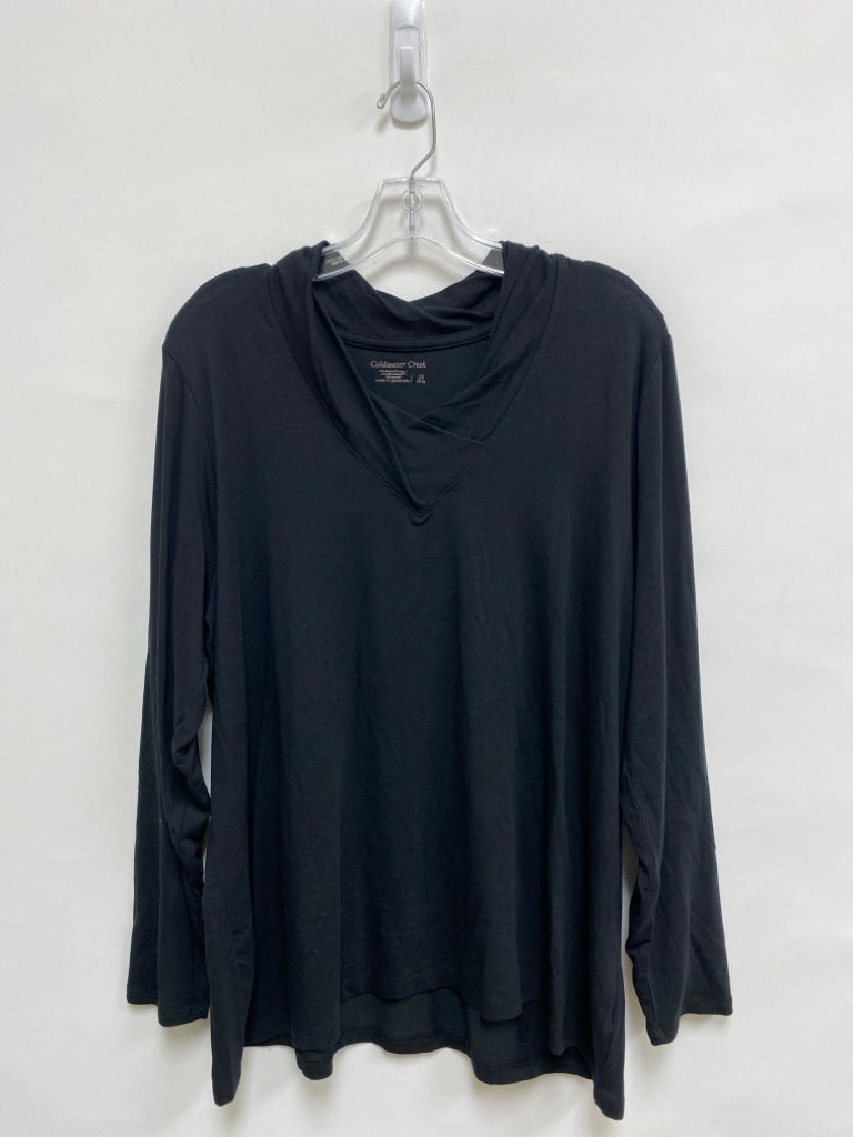 NWT Coldwater Creek Size 2X Black Long Sleeve Plus Size Top