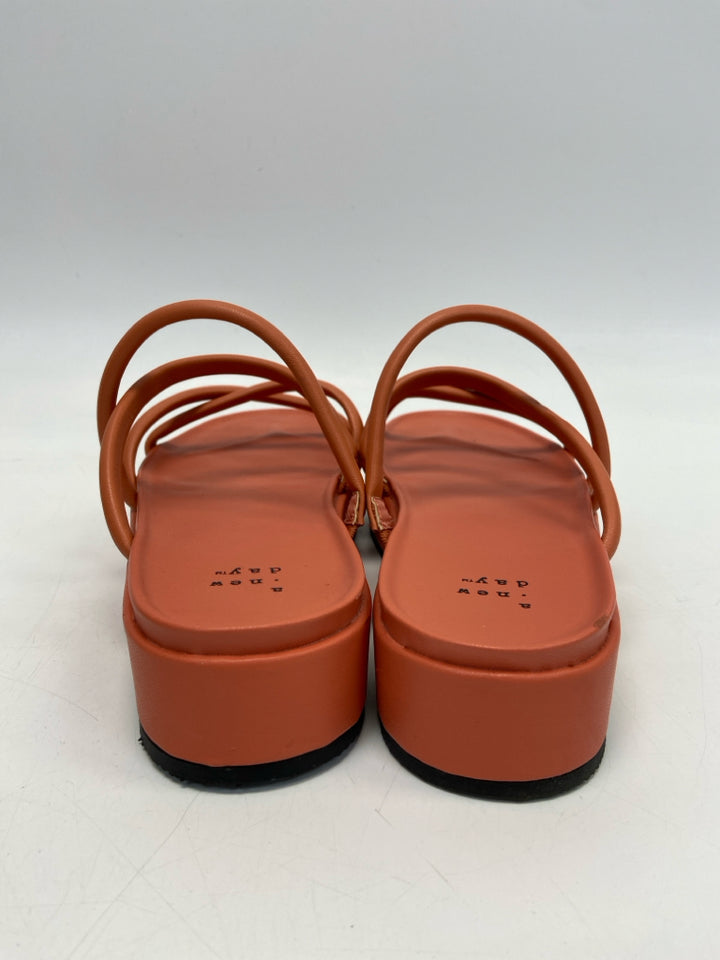 a new day  Size 8 Coral Crisscross Sandals