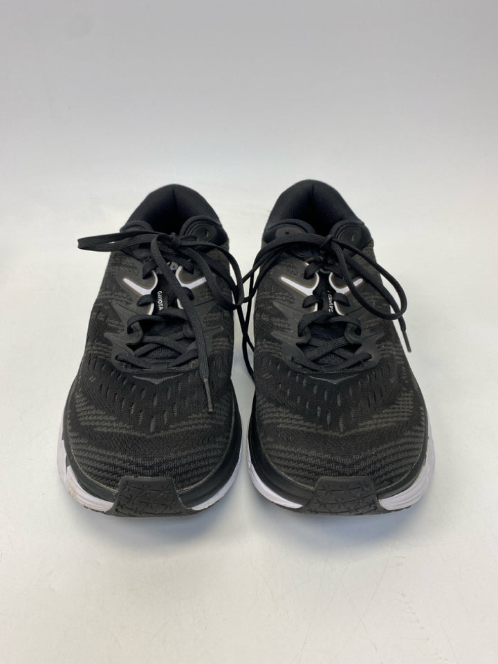 Hoka  Size 11 Black Gray/White Lace-up Sneakers