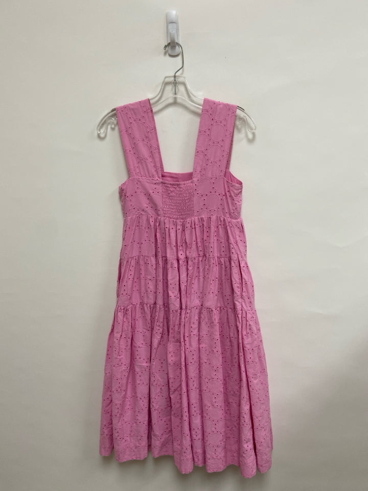 Anthropologie Size XSP Pink Circles Sleeveless Petite Dress