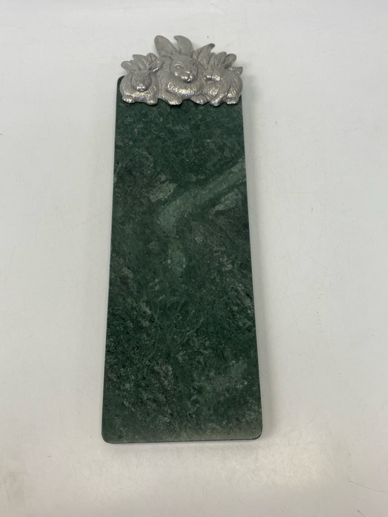 Arthur Court Green Silver Rabbit Marble Bowl(s)