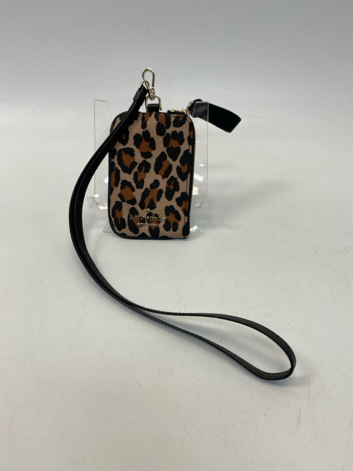 Kate Spade Chelsea Card Case Animal Print Lanyard