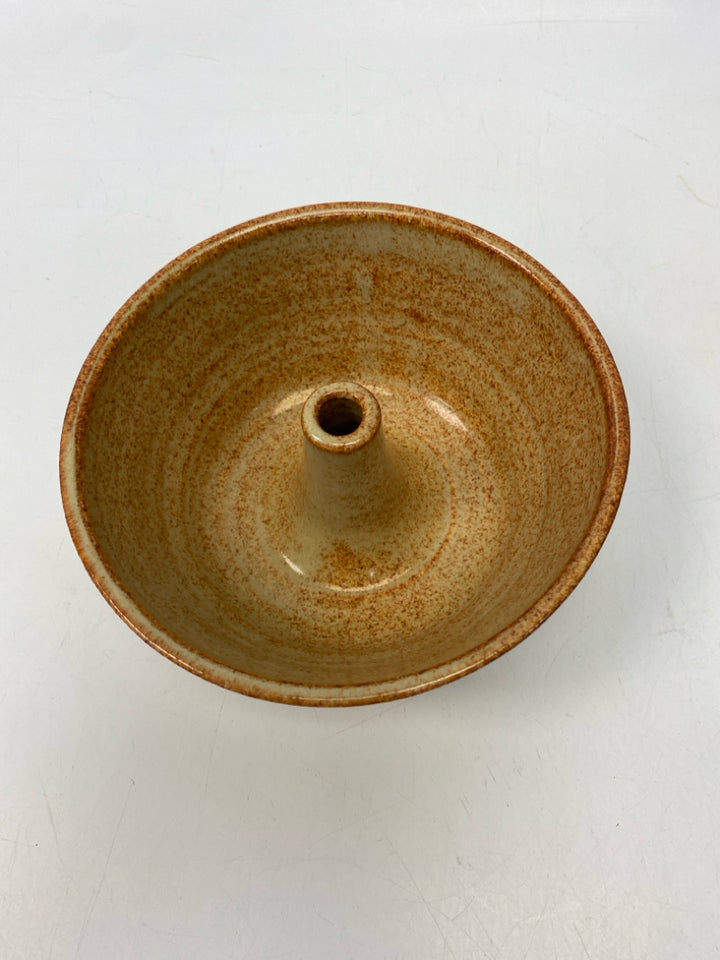 Yellow Orange Mottled Pottery
