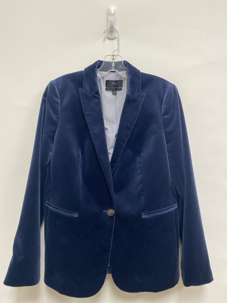 J Crew Size 10 Navy Velour Ladies Jacket
