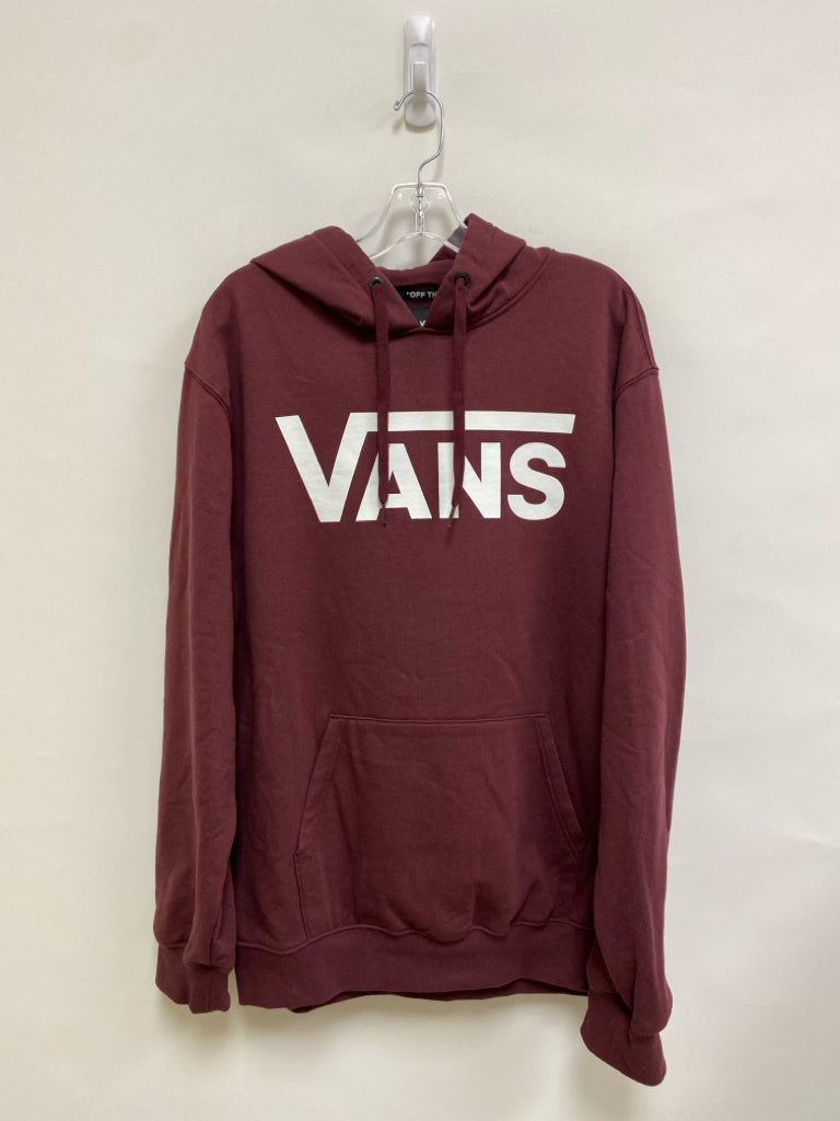 NWT Vans Size L Burgundy Hooded Men&