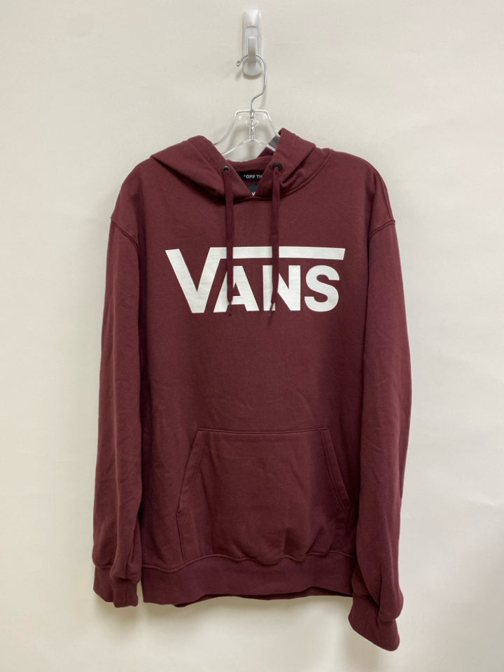 NWT Vans Size L Burgundy Hooded Men&