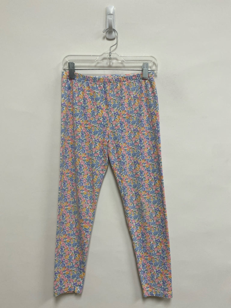 Polo SIZE 8/10 Cream/Orange Pink/Blue Flowers Girl&