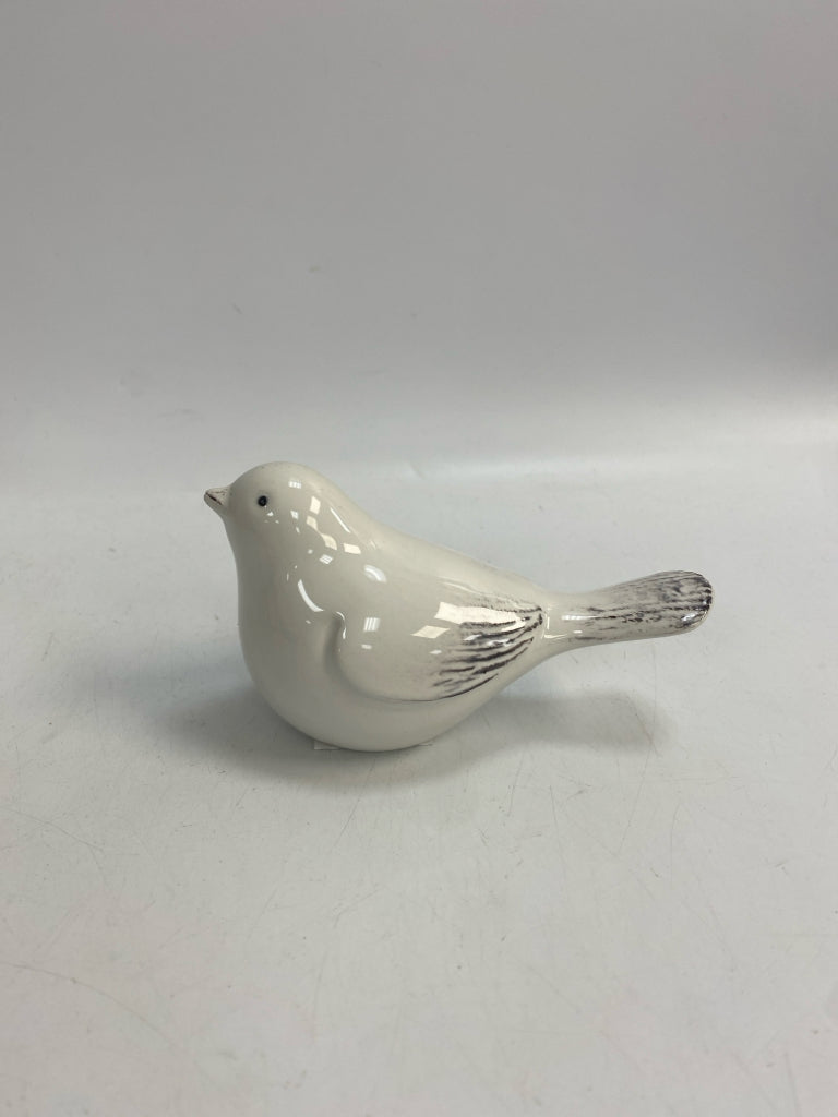White Black Trimmed Ceramic Figurine
